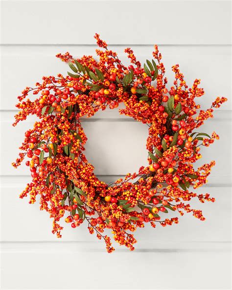 fall wreath berries|fall berry wreath outdoor.